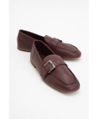 Jade Leather Flat Loafers (Women)