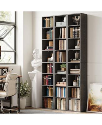 Tall Narrow Bookshelf 8 Tiers, Compact Corner Bookcase