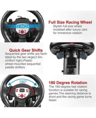 Game Controller 180° turn Steering Wheel Pedals For PC PS3 PS4 Switch Android