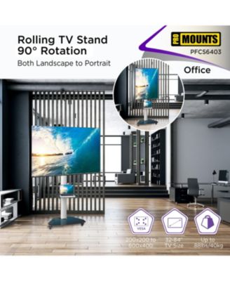 Premium Portrait & Landscape Rolling TV Stand Mount for 32"-84" TVs Holds up to 88Lbs