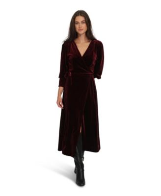 Women's Current Mood Velvet Wrap Dress