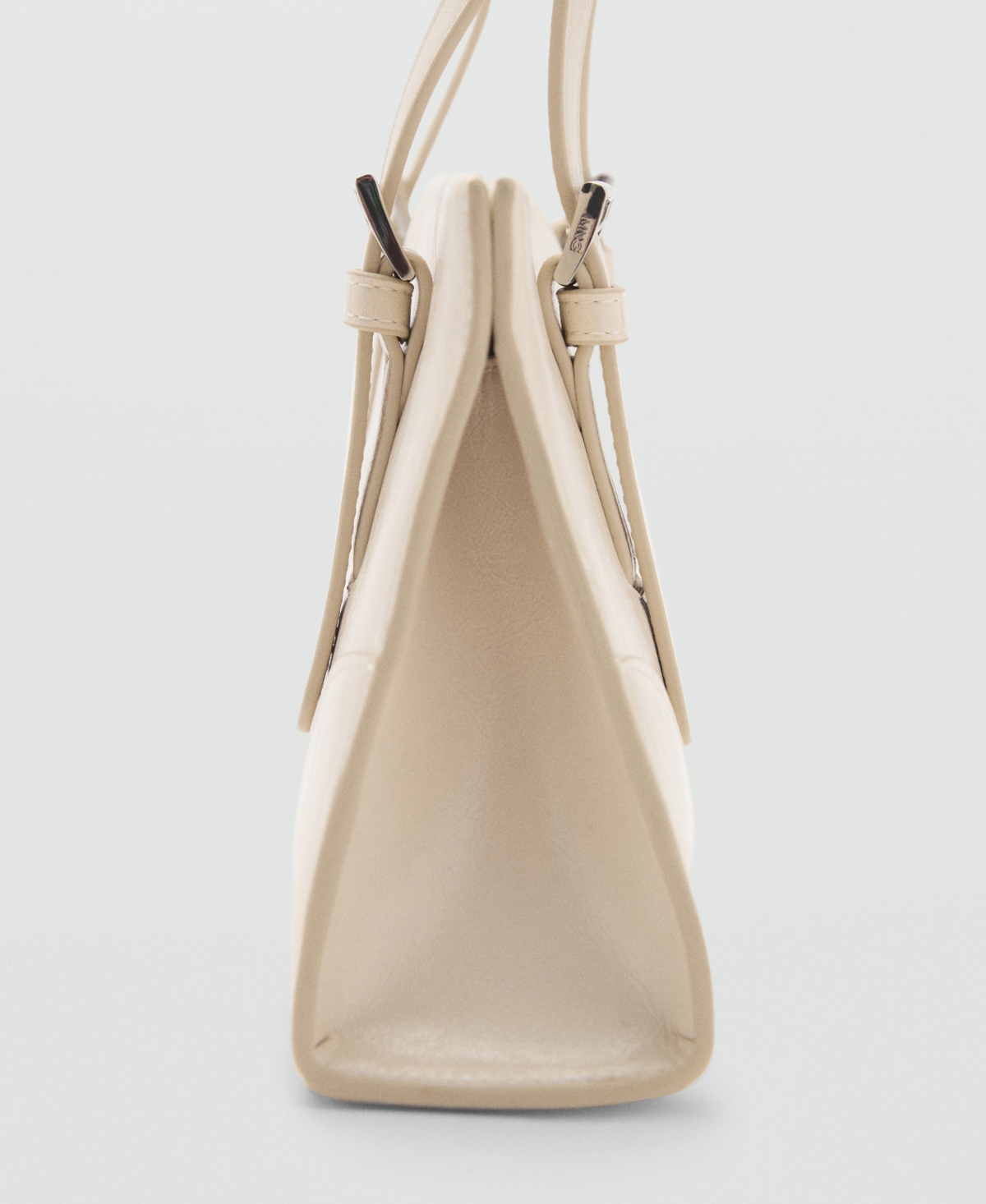 Mango Women's Buckles Shoulder Bag In Off White