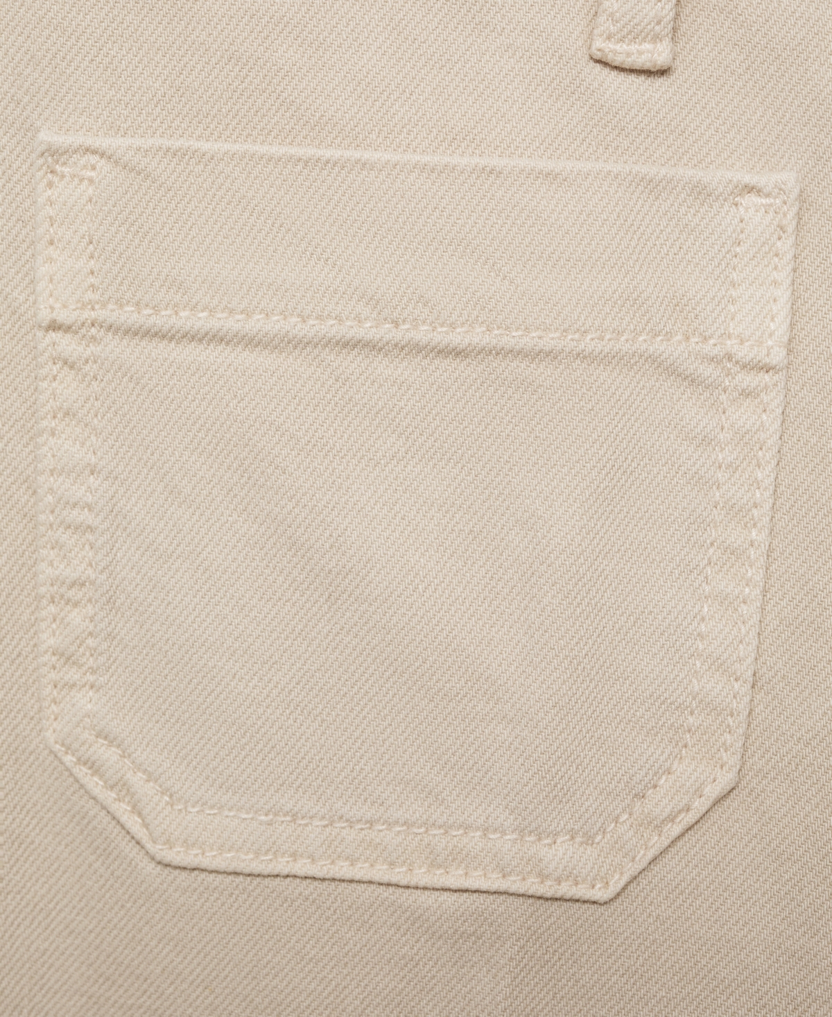 Mango Patch Pocket High Waist Wide Leg Jeans In Neutral