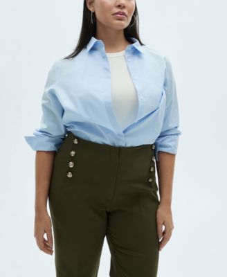 Women's Jewel Buttoned Straight Pants