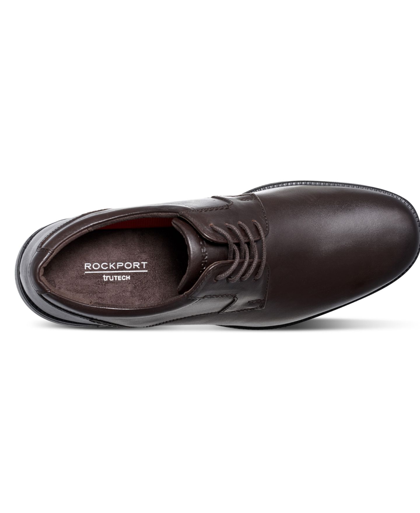 Мужские туфли Rockport Charles Road Plain Toe Dress Shoe, цвет: Тёмный коричневый — фото 4