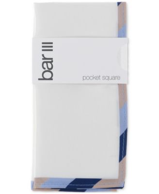 Мужской носовой платок с полосатой каймой Bar III, эксклюзивно в Macy's