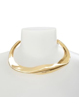 Robert Lee Morris Soho Gold Sculpted Statement Collar Necklace