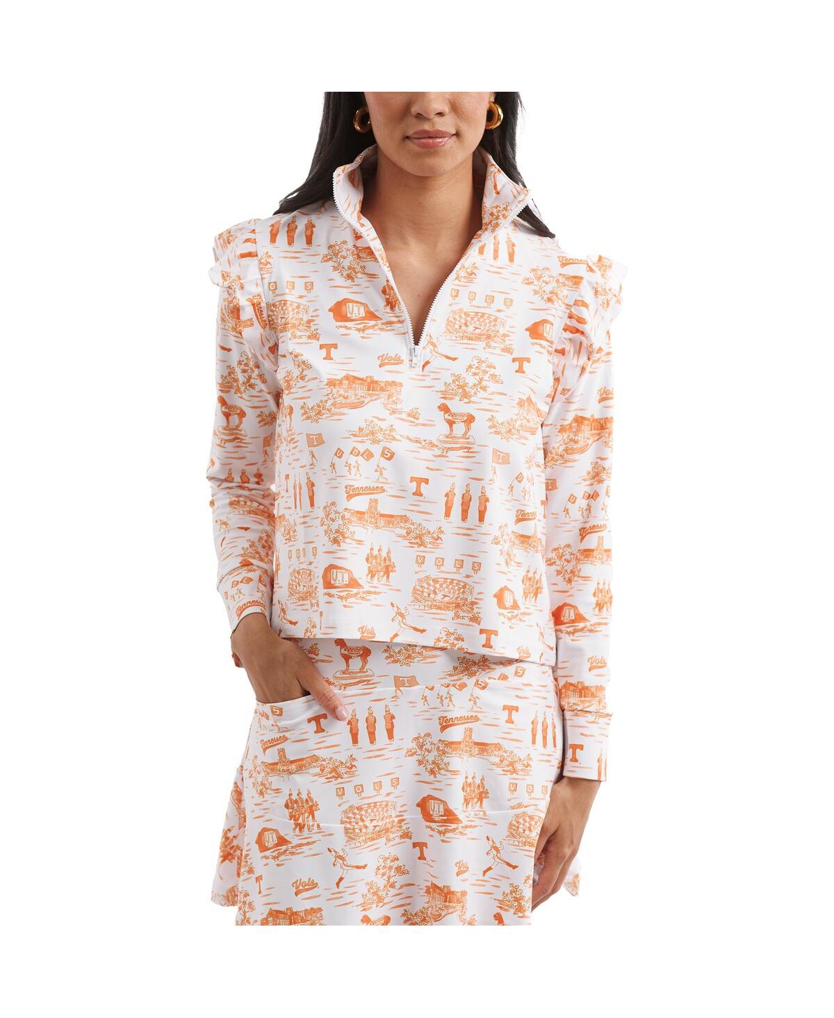 Women's White/Tennessee Orange Tennessee Volunteers Tailgate Collection Grayson Top - White, Tennessee Orange