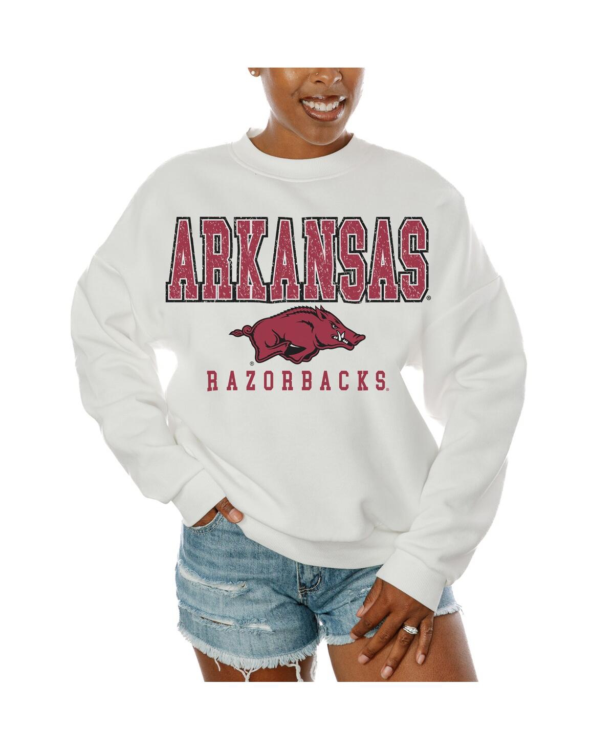 Gameday Couture Women's White Miami Hurricanes Freestyle Fleece Pullover Sweatshirt In White