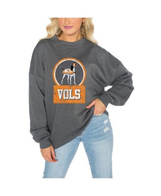 Gameday Couture - Women's Charcoal Tennessee Volunteers Drop Shoulder Fleece Drop Pullover Sweatshirt