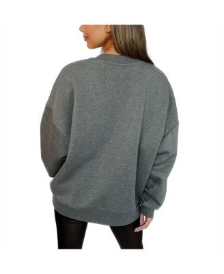 Women's Charcoal UConn Huskies Premium Fleece Drop Shoulder Pullover Sweatshirt