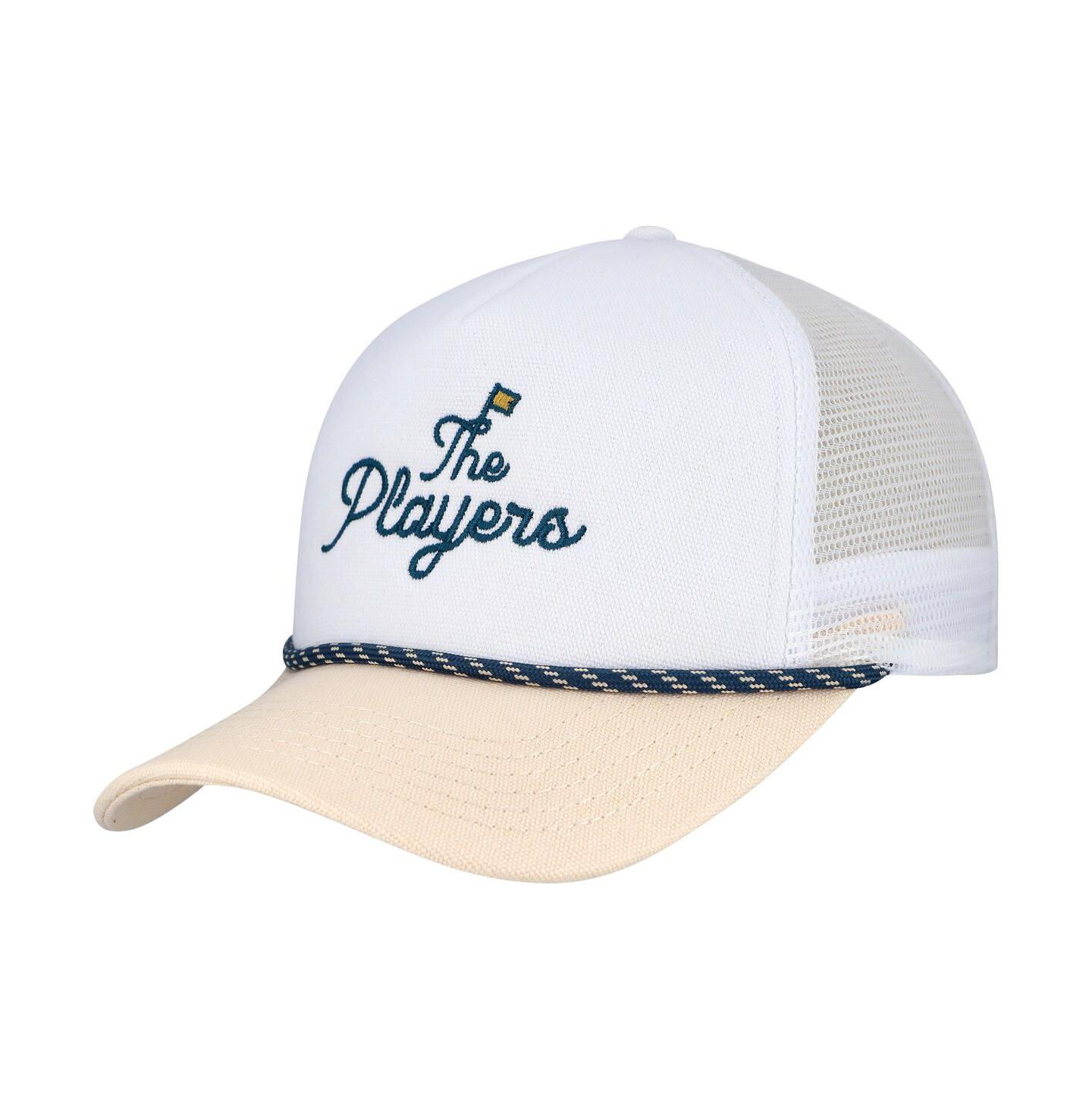 Мужская кепка Barstool Golf White/Tan the Players Nailhead Canvas Rope Adjustable Hat — фото 1