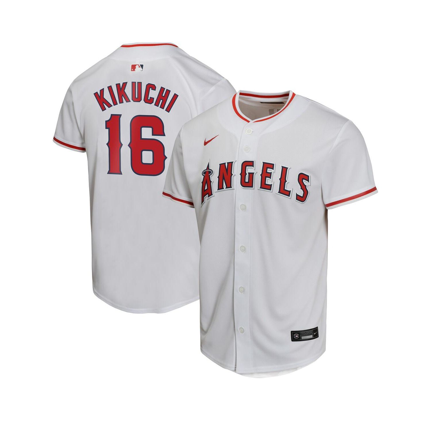 Big Boys and Girls Yusei Kikuchi White Los Angeles Angels Home Game Player Jersey