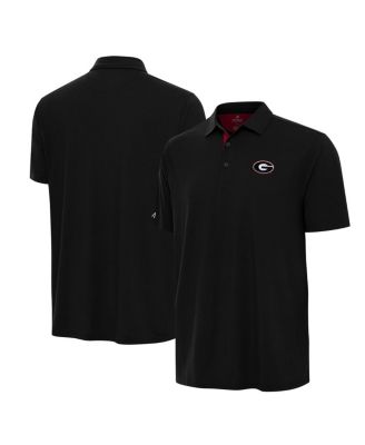 Antigua - Men's Black/Red Georgia Bulldogs Era Polo Shirt