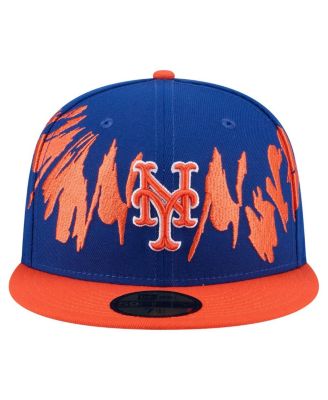 Men's Royal/Orange New York Mets Retro Pattern 59FIFTY Fitted Hat
