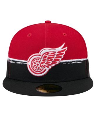Men's Black/Red Detroit Red Wings Vintage Color Dip 59FIFTY Fitted Hat