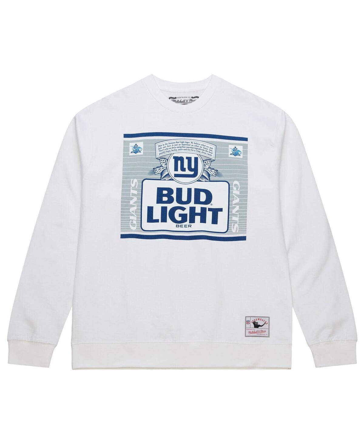 Mitchell & Ness X Bud Light White New York Giants The Crest Pullover Sweatshirt In White