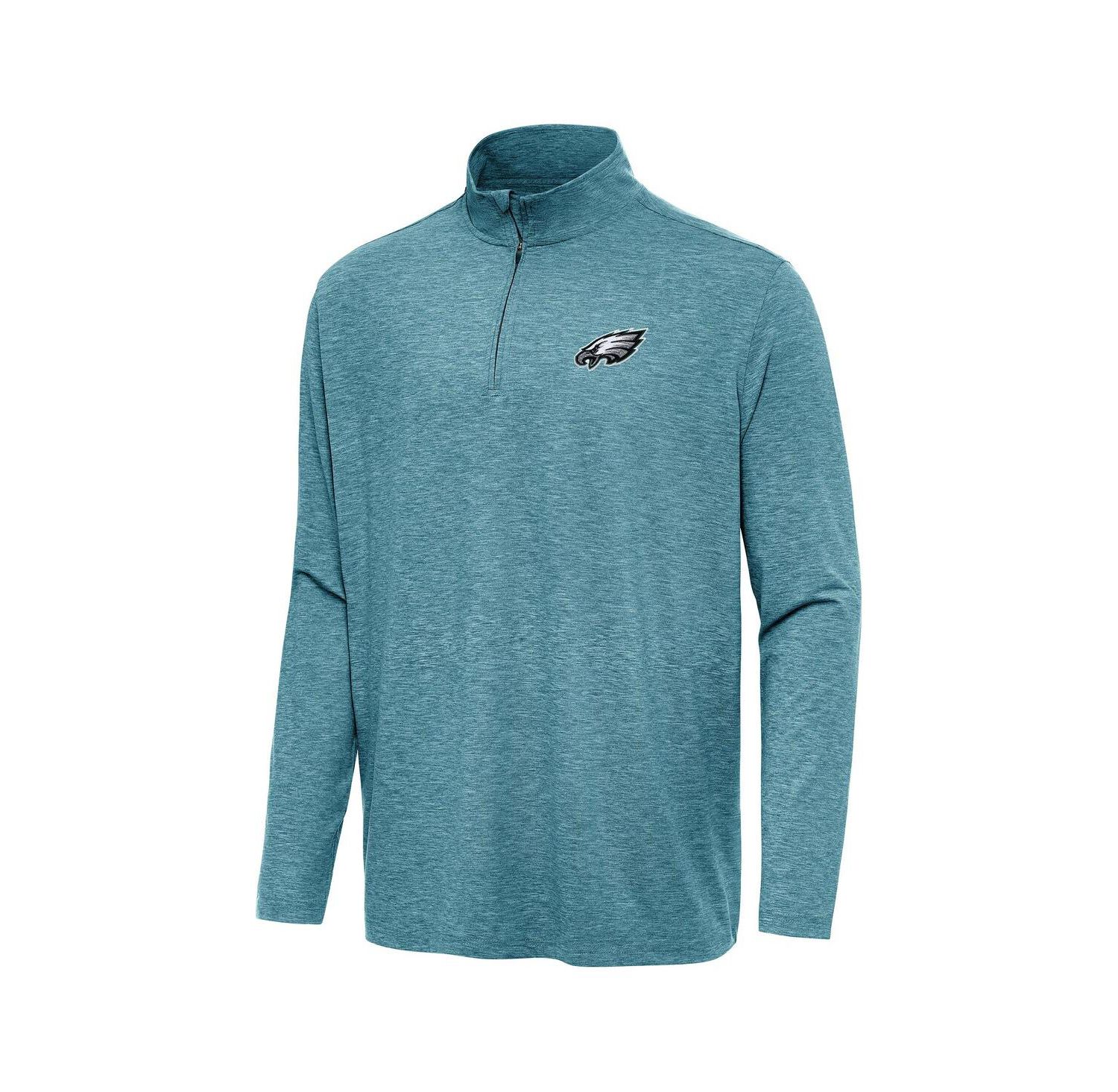 Men's Heather Midnight Green Philadelphia Eagles Hunk Quarter-Zip Jacket