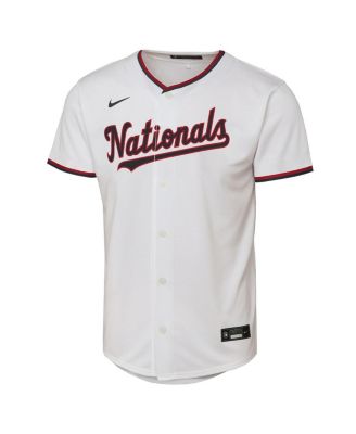Big Boys and Girls CJ Abrams White Washington Nationals Home Replica Player Jersey