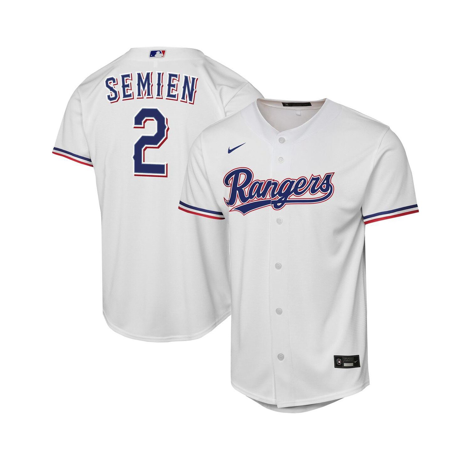 Big Boys and Girls Marcus Semien White Texas Rangers Home Replica Player Jersey