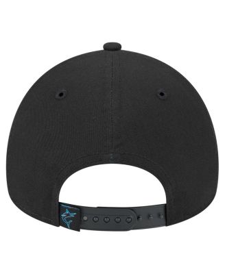 Men's Black Miami Marlins 9FORTY A-Frame Adjustable Hat