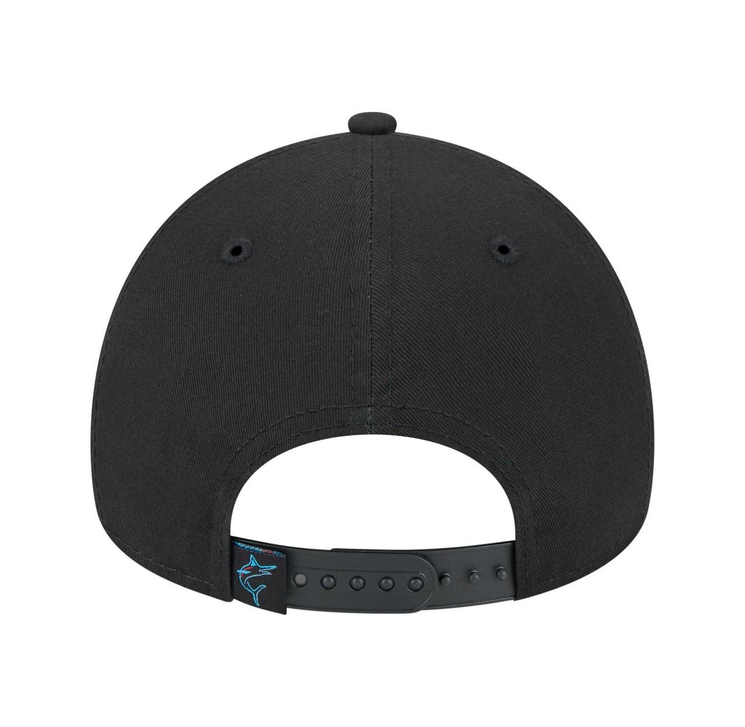Men's Black Miami Marlins 9FORTY A-Frame Adjustable Hat