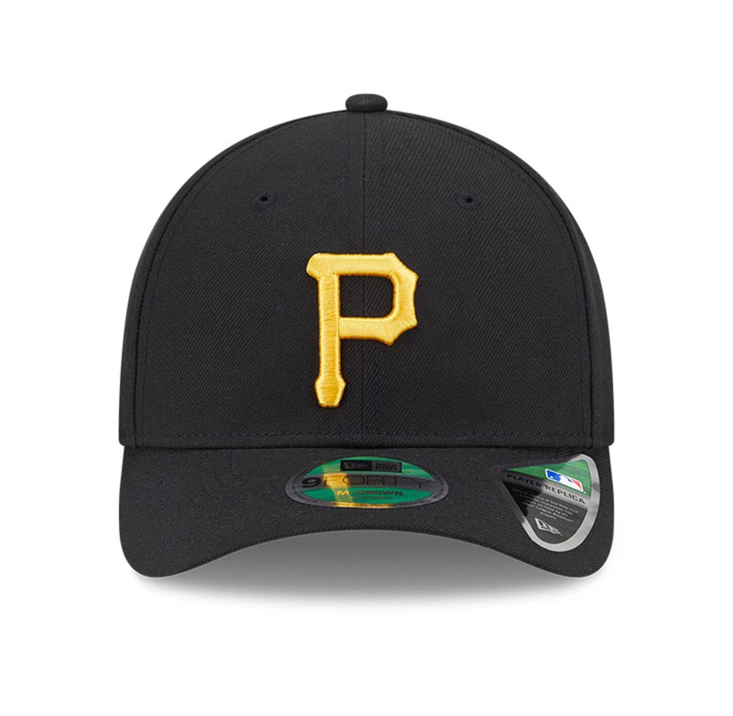 Men's Black Pittsburgh Pirates Player Replica 9FORTY Adjustable Hat
