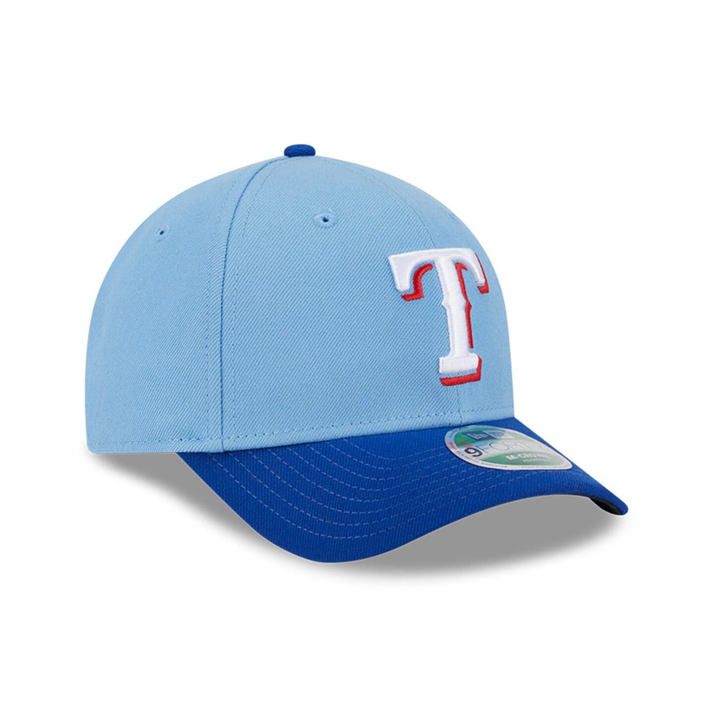 Мужская кепка New Era Light Blue Texas Rangers Player Replica 9FORTY Adjustable Hat — фото 2