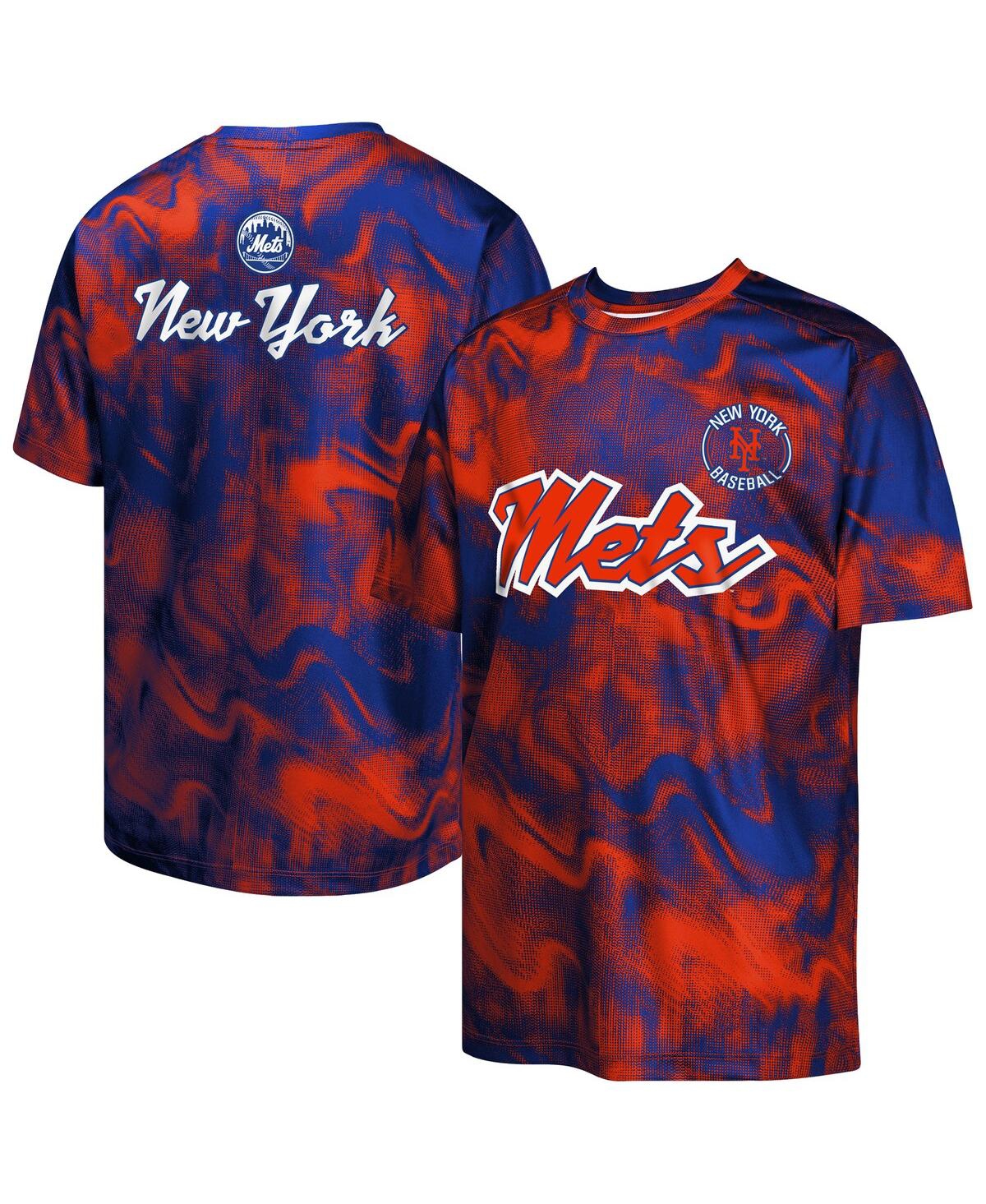 Outerstuff Big Boys And Girls Royal/red New York Mets Pinch Hitter T-shirt In Royal,red