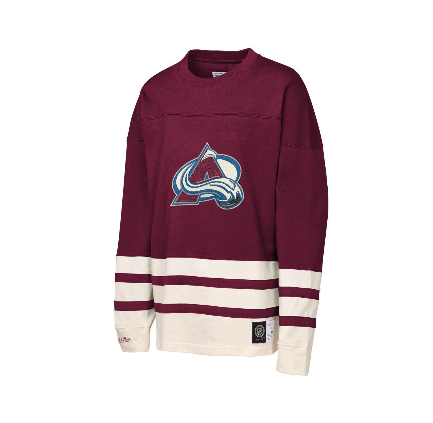 Big Boys and Girls Burgundy Colorado Avalanche Chainstitch Heavyweight Long Sleeve Top