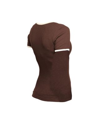 Женская коричневая футболка на шнуровке San Diego Padres Throwback от New Era