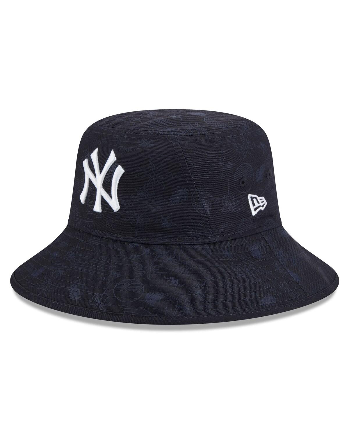 New Era Men's Navy New York Yankees 2025 Spring Training All Over Print Bucket Hat In Navy
