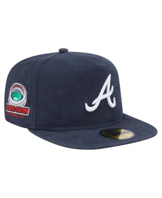 Men's&nbsp;Navy Atlanta Braves Championship Side Flag A-Frame 59FIFTY Fitted Hat