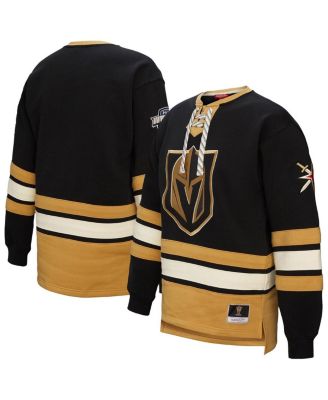 Mitchell & Ness - Women's Black Vegas Golden Knights Heritage Lace-Up Pullover Sweatshirt