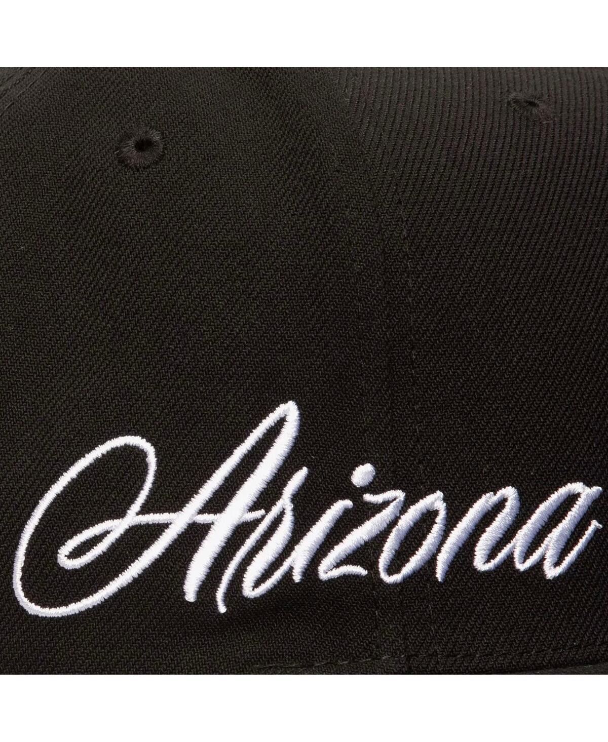 Mitchell & Ness Men's Black Arizona Diamondbacks Just Don X Mlb Lux Script Snapback Hat In Black