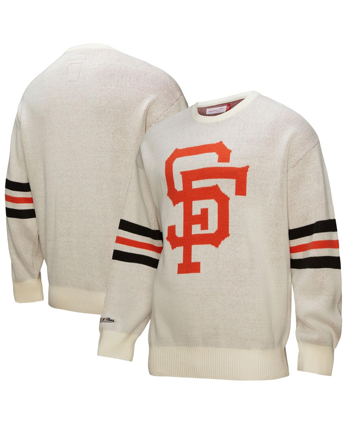 Men's Cream San Francisco Giants Retro Pullover Sweater - Cream