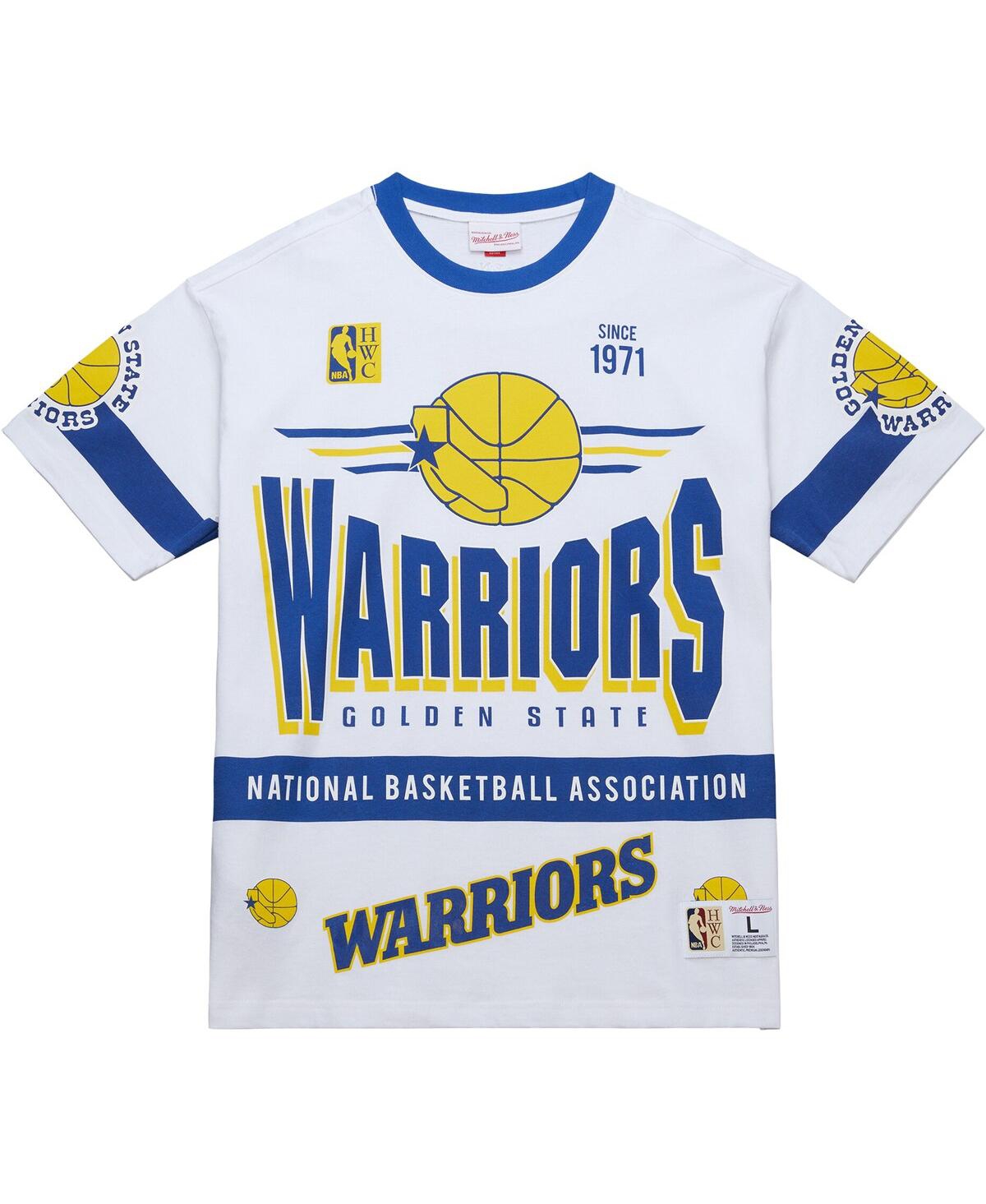 Mitchell & Ness Men's And Women's White Golden State Warriors Hardwood Classics Vintage Team Origins Premium T-shirt In White
