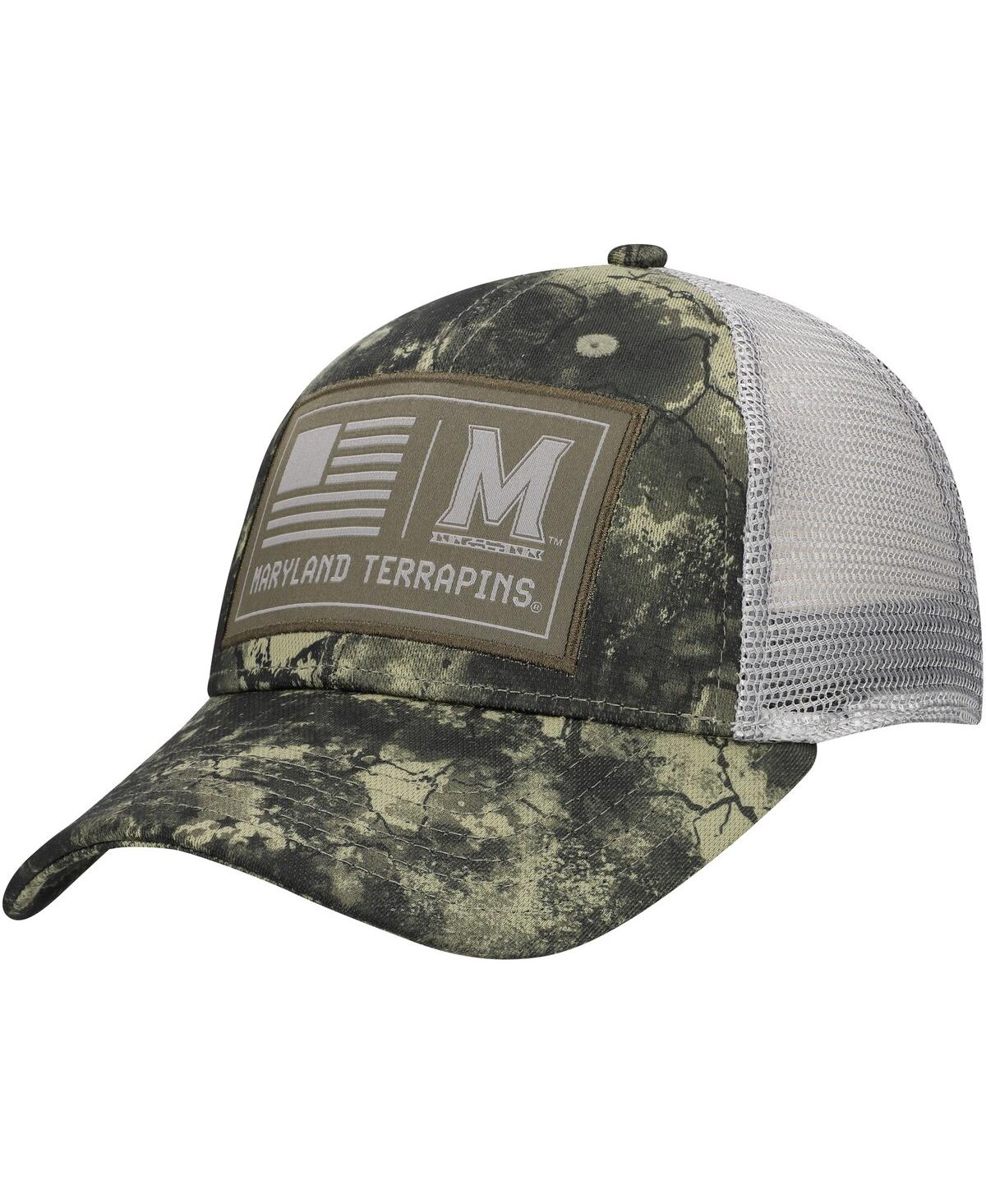 Men's Camo Maryland Terrapins Freedom Collection Blitzing Performance Trucker Hat - Camo