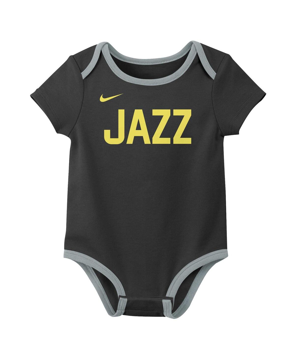Nike Baby Boys And Girls Utah Jazz Bodysuit Pack Of 3 In Multi