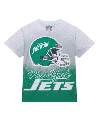 Men's White New York Jets Team Burst Vintage Logo T-Shirt