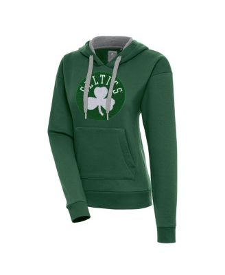 Antigua - Women's Hunter Green Boston Celtics Victory Pullover Hoodie