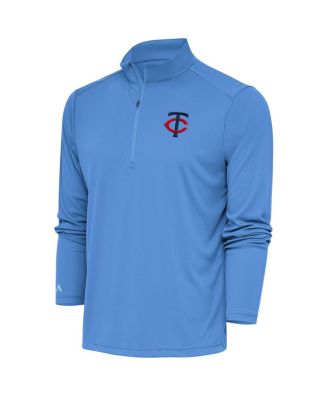 Antigua - Men's Light Blue Minnesota Twins Tribute Quarter-Zip Pullover Top