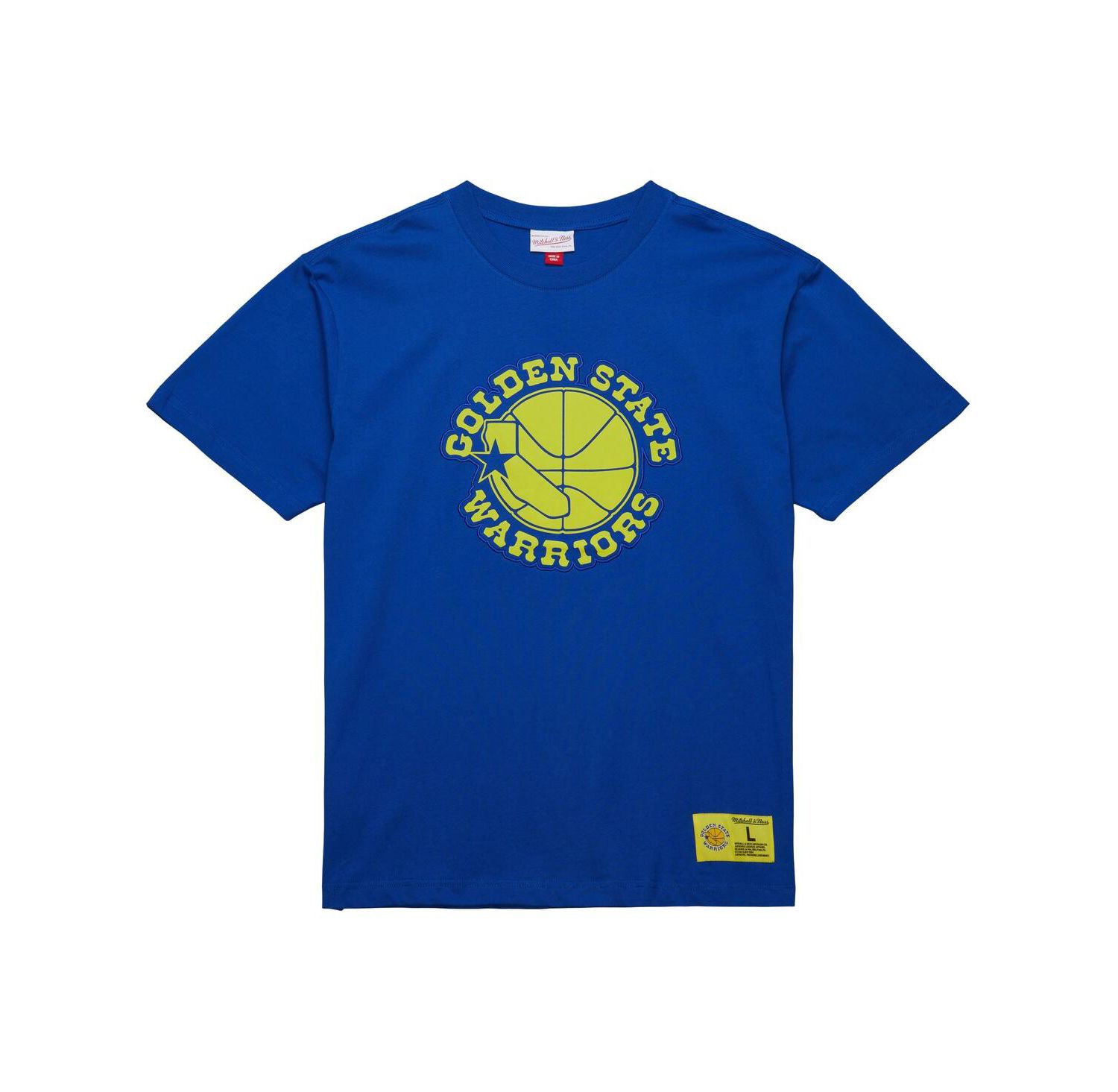 Men's Royal Golden State Warriors Hardwood Classics Neon Nights Premium T-Shirt