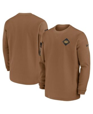 Nike - Men's Brown New York Jets Salute to Service Pullover Sweatshirt