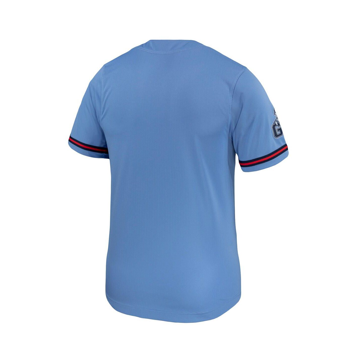Мужской топ Nike Light Blue Gonzaga Bulldogs Replica Baseball Jersey — фото 2