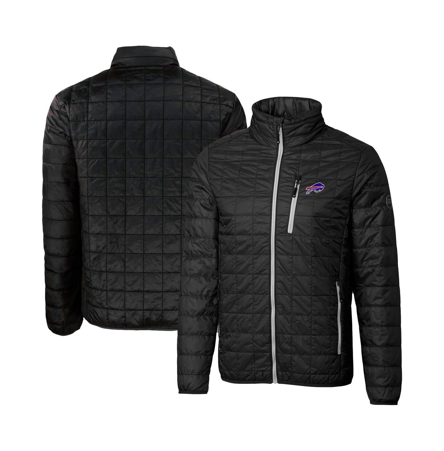Мужская куртка Cutter & Buck Black Buffalo Bills Rainier PrimaLoft Eco Insulated Full-Zip Puffer — фото 1