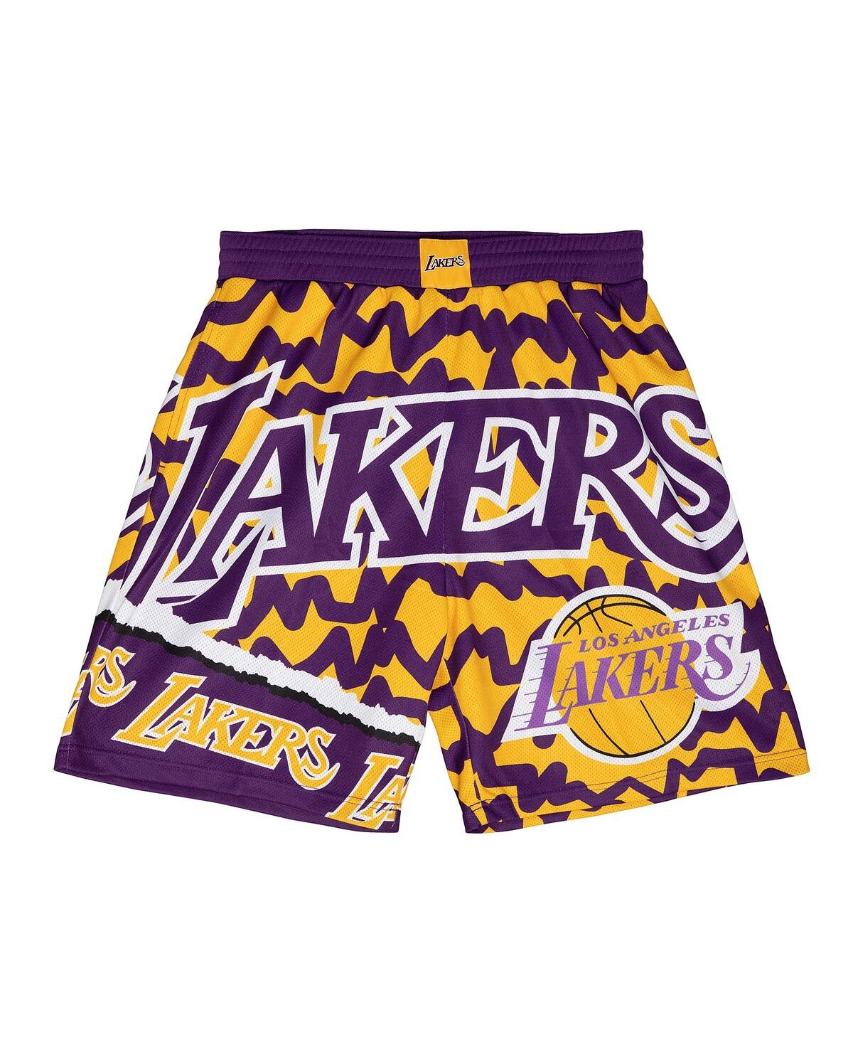 Mitchell & Ness Men's Purple/gold Los Angeles Lakers Jumbotron 2.0 Sublimated Shorts In Purple,gold
