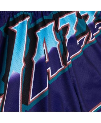 Женские фиолетовые баскетбольные шорты Mitchell & Ness Utah Jazz Swingman Big Face 3.0 от Mitchell & Ness