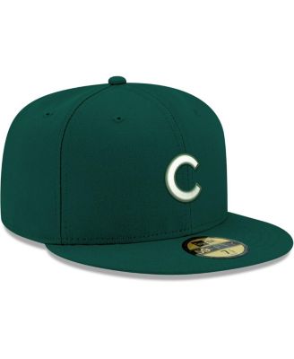 Men's Green Chicago Cubs White Logo 59FIFTY Fitted Hat