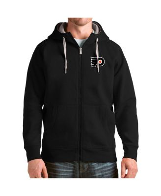 Antigua - Men's Black Philadelphia Flyers Logo Victory Full-Zip Hoodie
